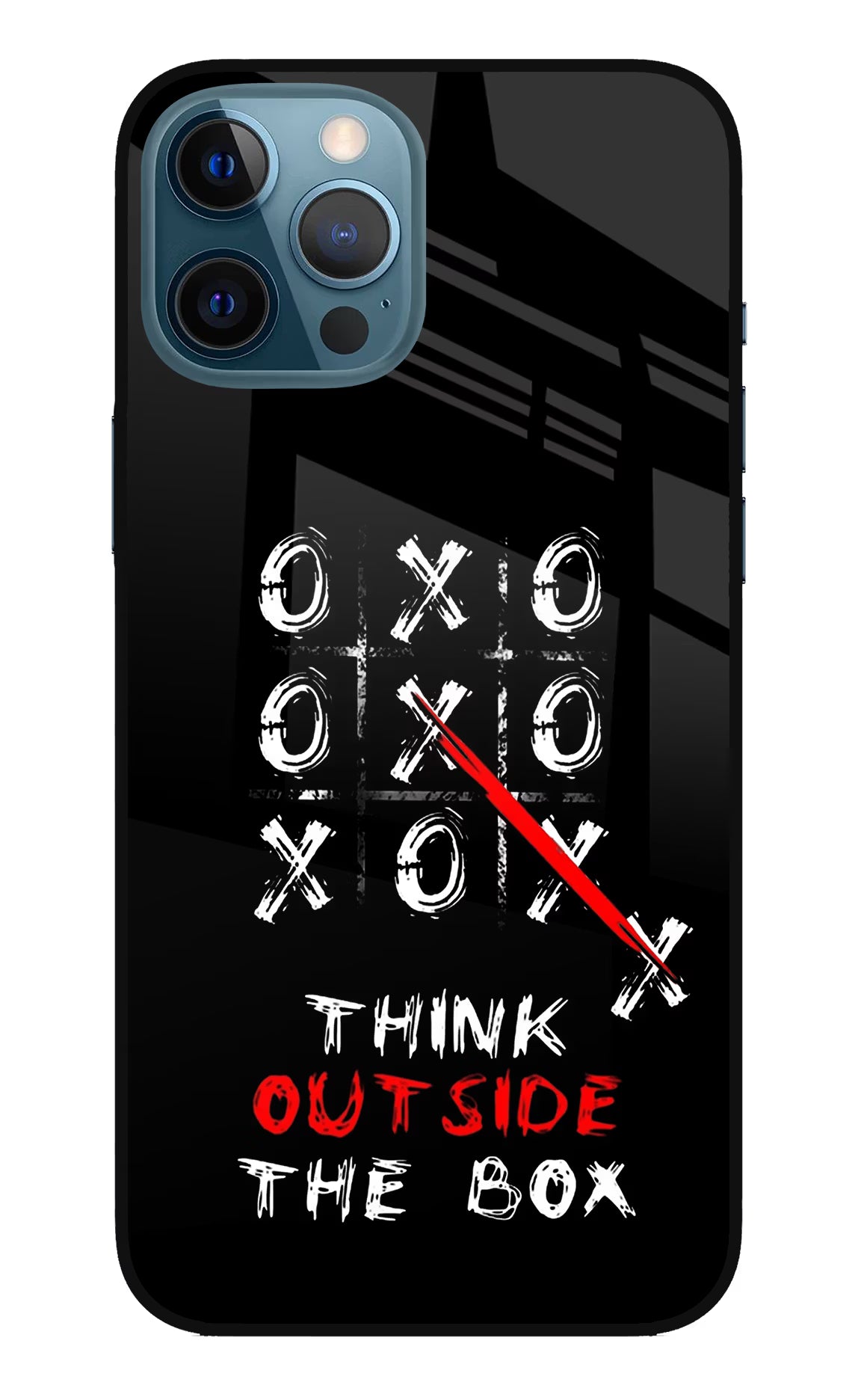Think out of the BOX iPhone 12 Pro Max Glass Case Back Cover by Casekaro