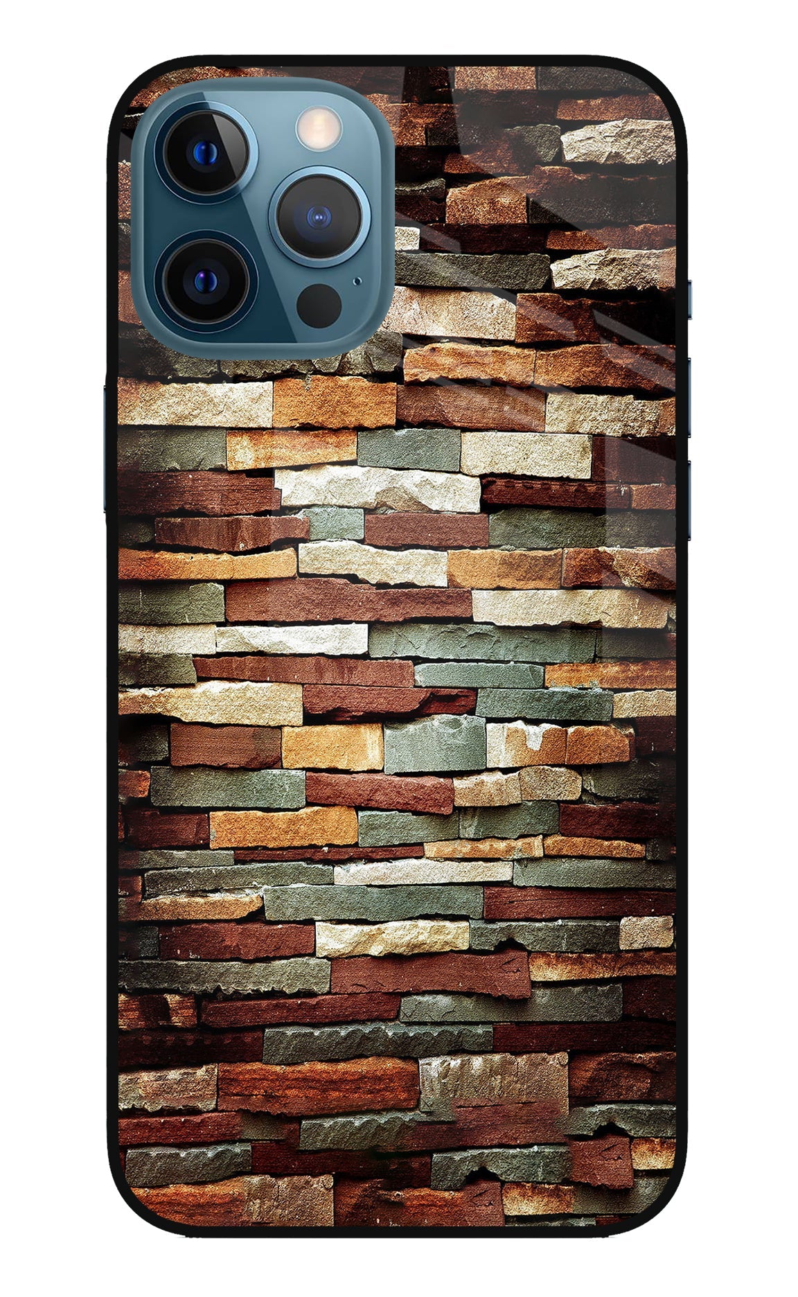 Bricks Pattern iPhone 12 Pro Max Glass Case