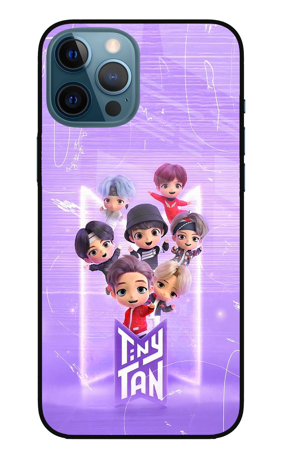 BTS Tiny Tan iPhone 12 Pro Max Glass Case