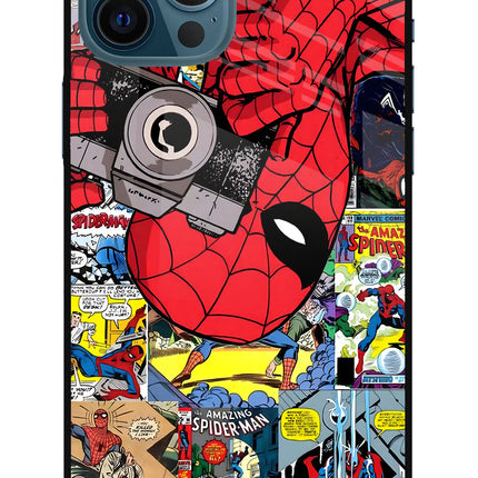 Spider Man iPhone 12 Pro Max Glass Case Back Cover by Casekaro