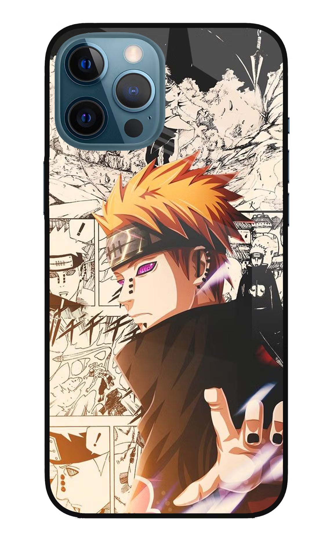 Pain Anime iPhone 12 Pro Max Glass Case Back Cover by Casekaro