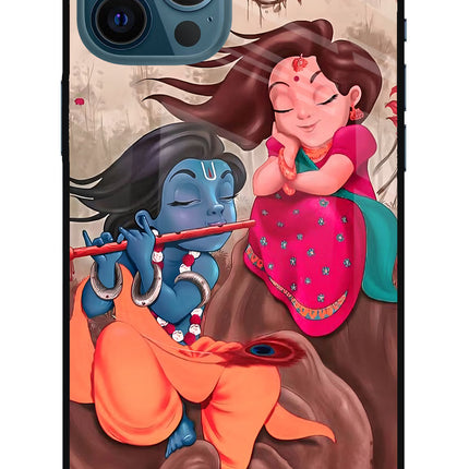Radhe Krishna iPhone 12 Pro Max Glass Case