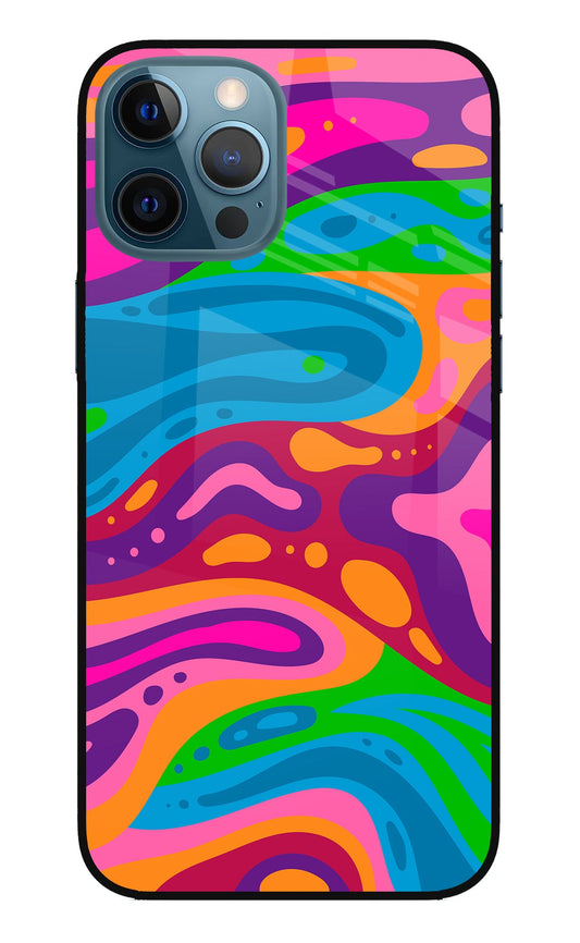 Trippy Pattern iPhone 12 Pro Max Glass Case