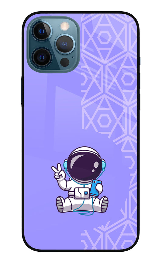 Cute Astronaut Chilling iPhone 12 Pro Max Glass Case