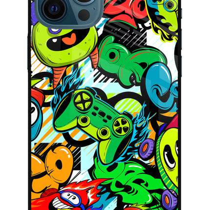 Game Doodle iPhone 12 Pro Max Glass Case