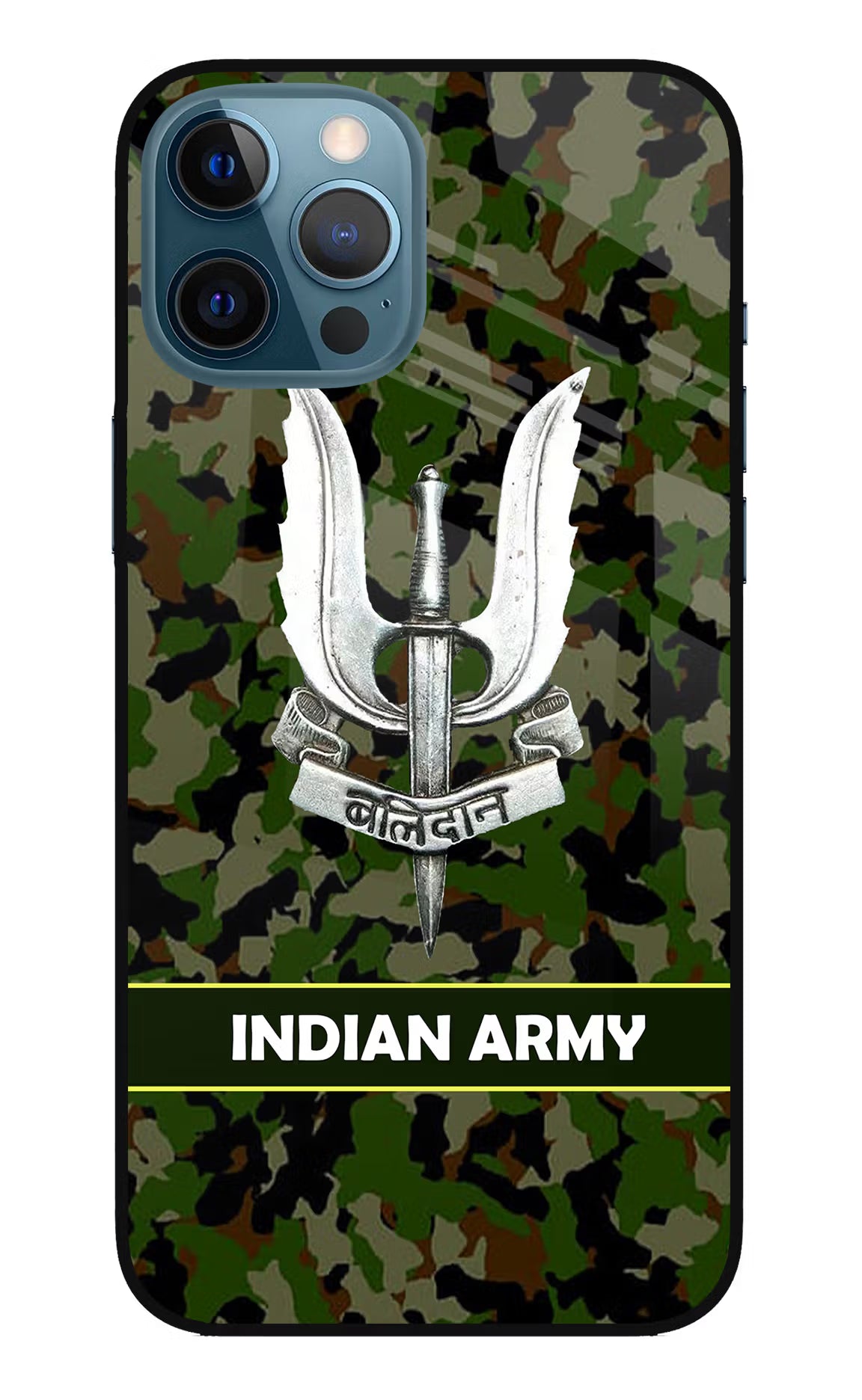 Balidan Indian Logo iPhone 12 Pro Max Glass Case Back Cover by Casekaro
