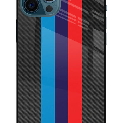 BMW Stripes Pattern iPhone 12 Pro Max Glass Case
