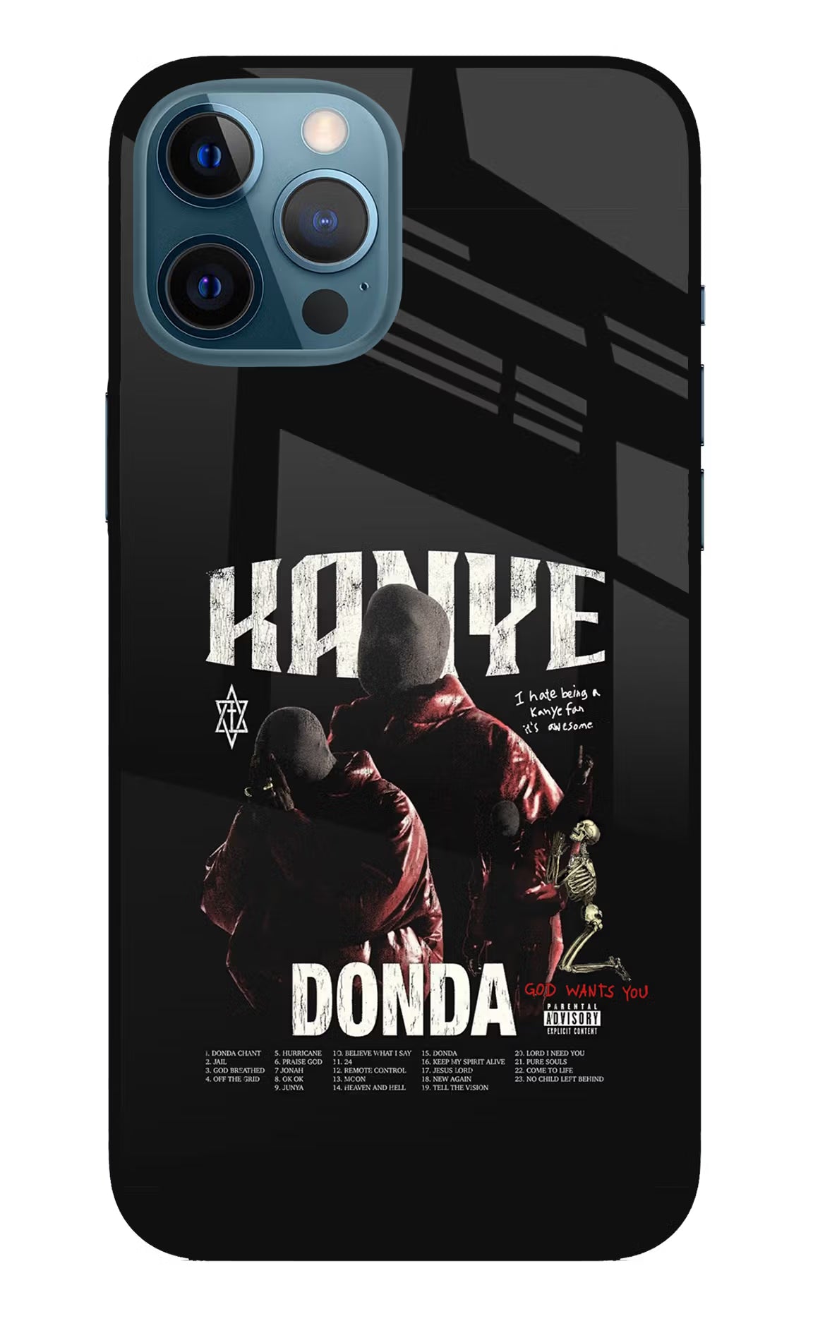 Donda Kanye West iPhone 12 Pro Max Glass Case Back Cover by Casekaro
