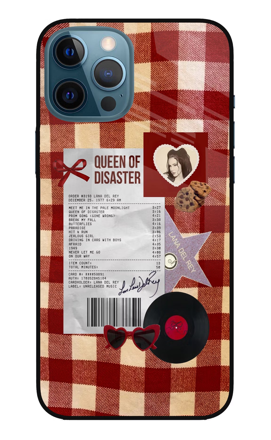 Queen of Disaster iPhone 12 Pro Max Glass Case Back Cover by Casekaro