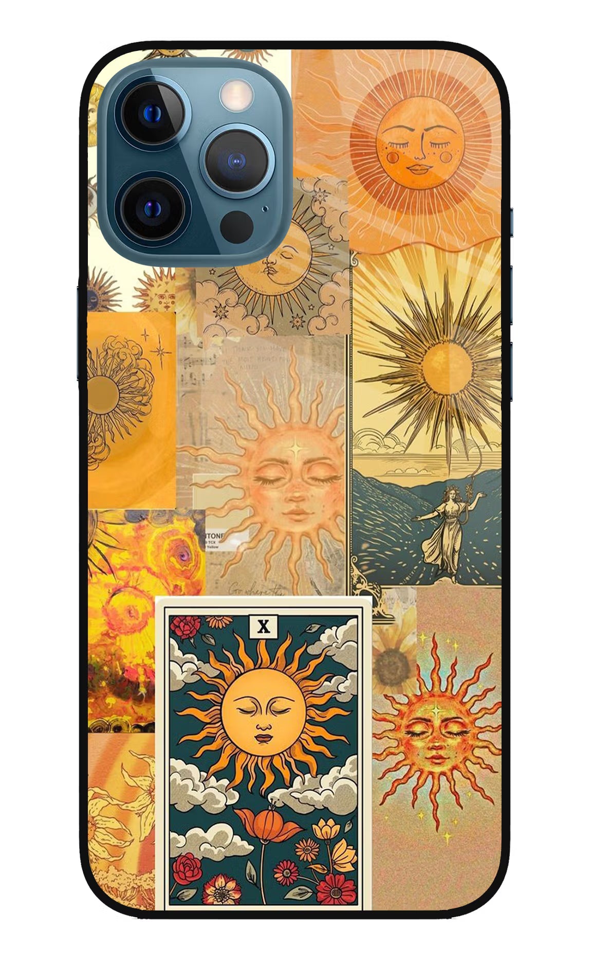 Sun iPhone 12 Pro Max Glass Case Back Cover by Casekaro