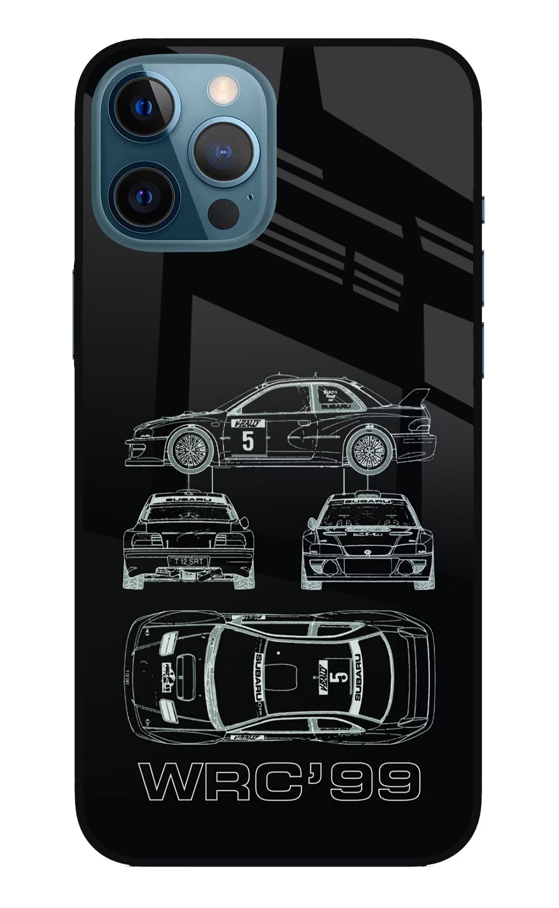 WRC'99 iPhone 12 Pro Max Glass Case Back Cover by Casekaro