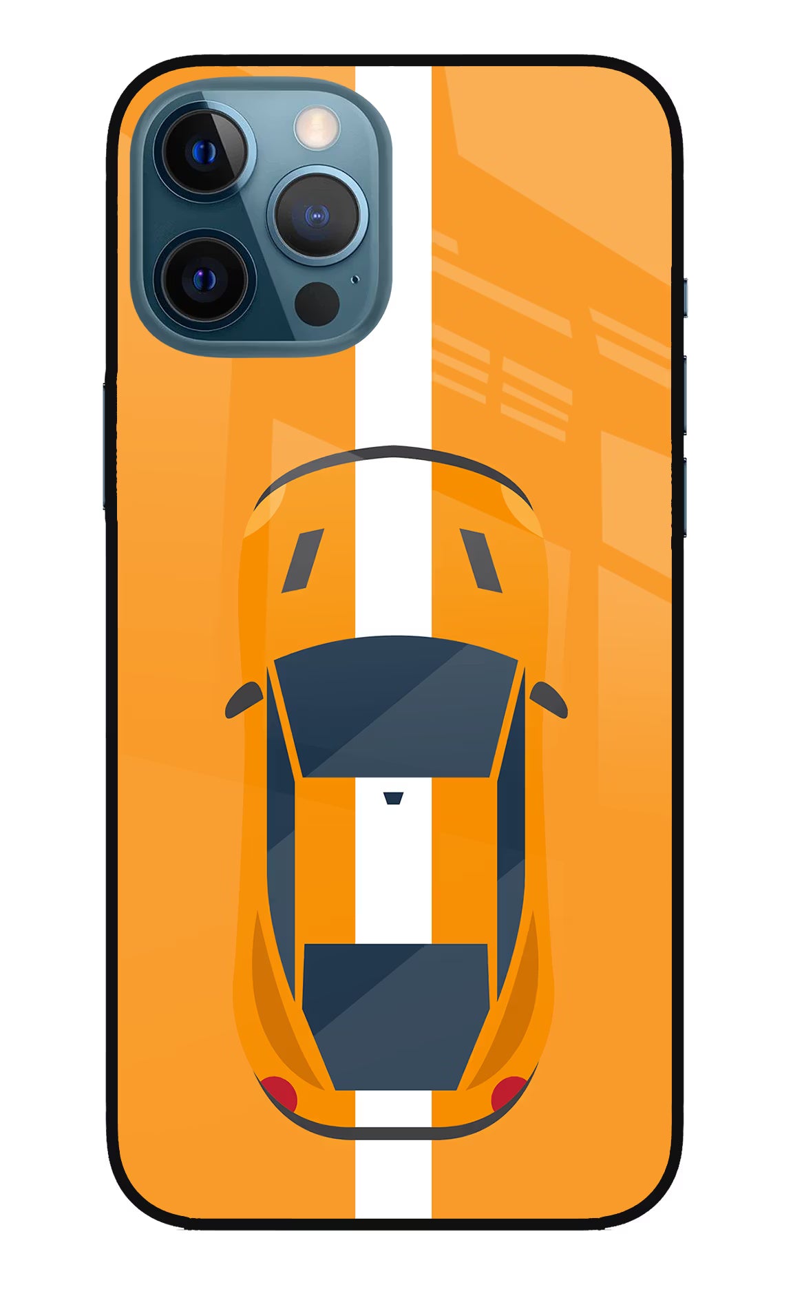 Highway Pursuit iPhone 12 Pro Max Glass Case Back Cover by Casekaro