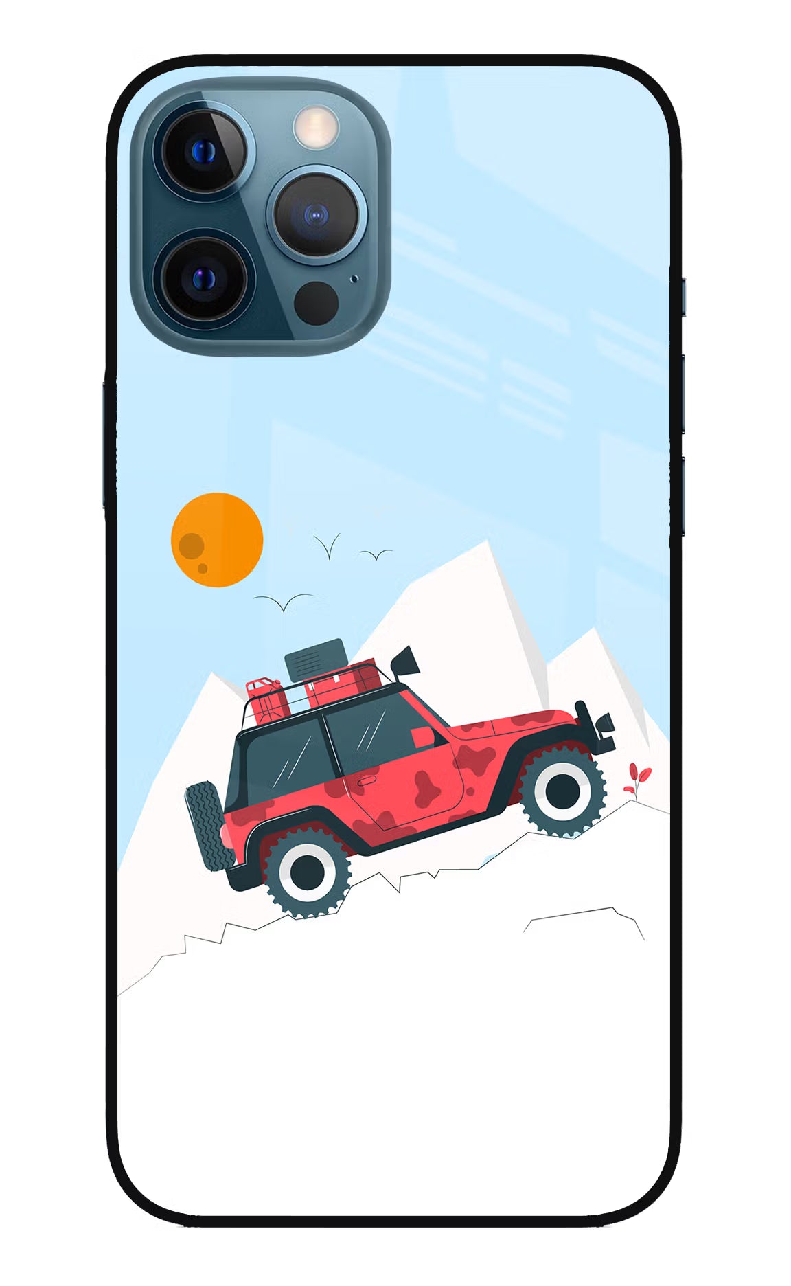 Mountain Trail Beast iPhone 12 Pro Max Glass Case Back Cover by Casekaro