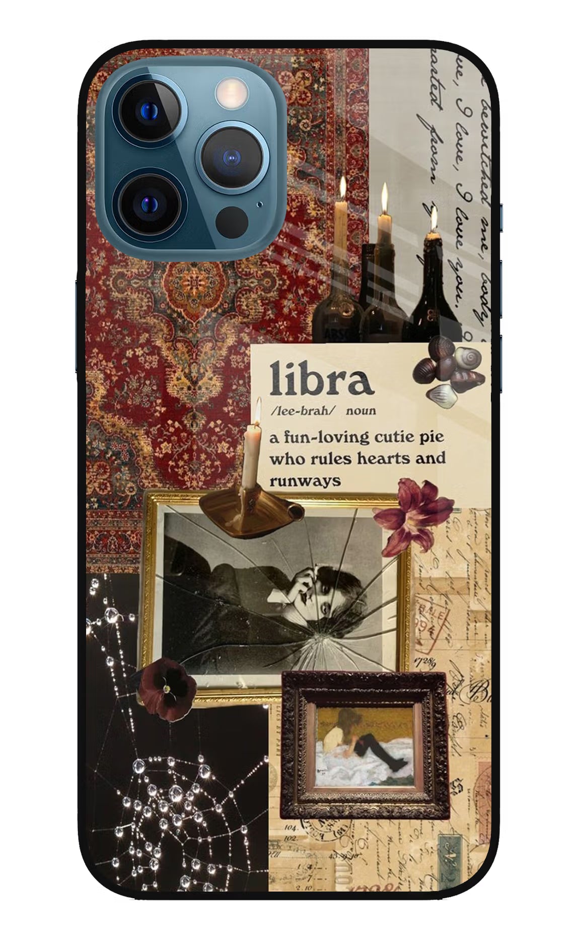 Libra Zodiac iPhone 12 Pro Max Glass Case Back Cover by Casekaro