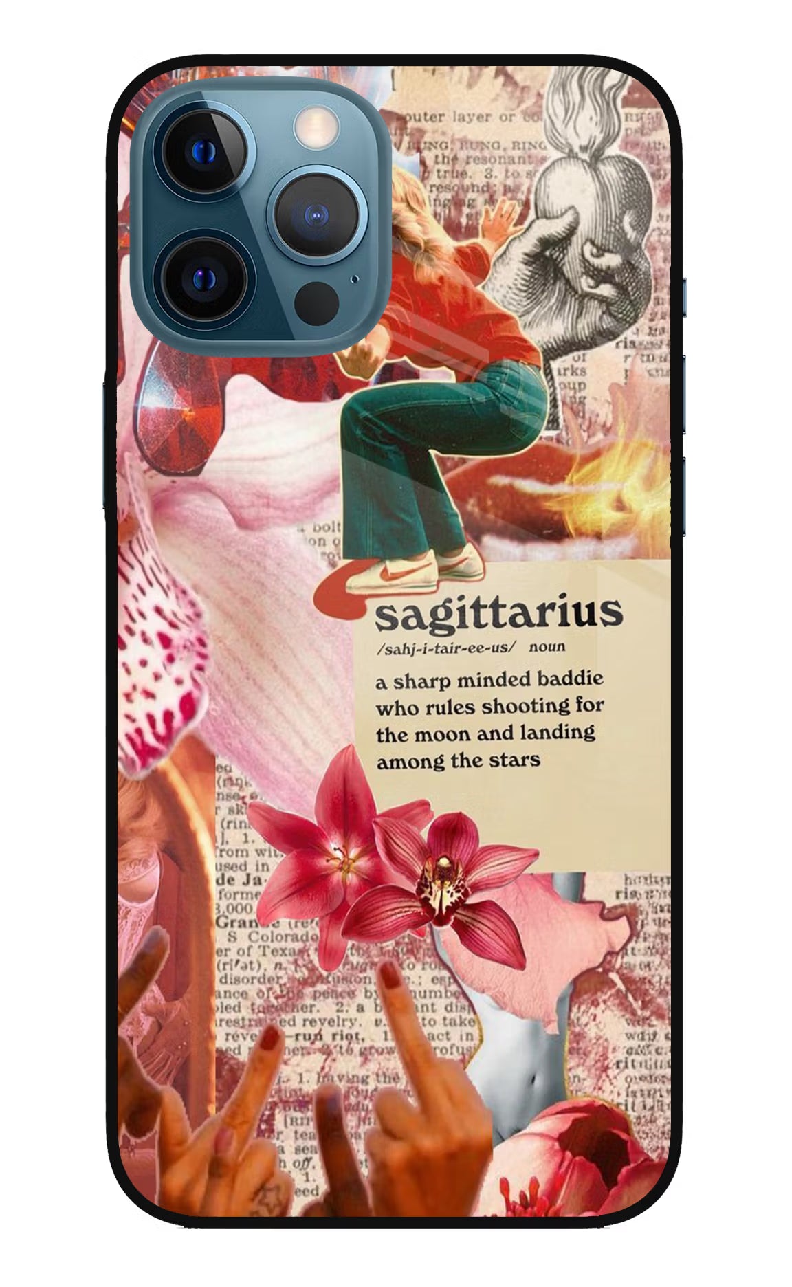 Sagittarius Zodiac iPhone 12 Pro Max Glass Case Back Cover by Casekaro