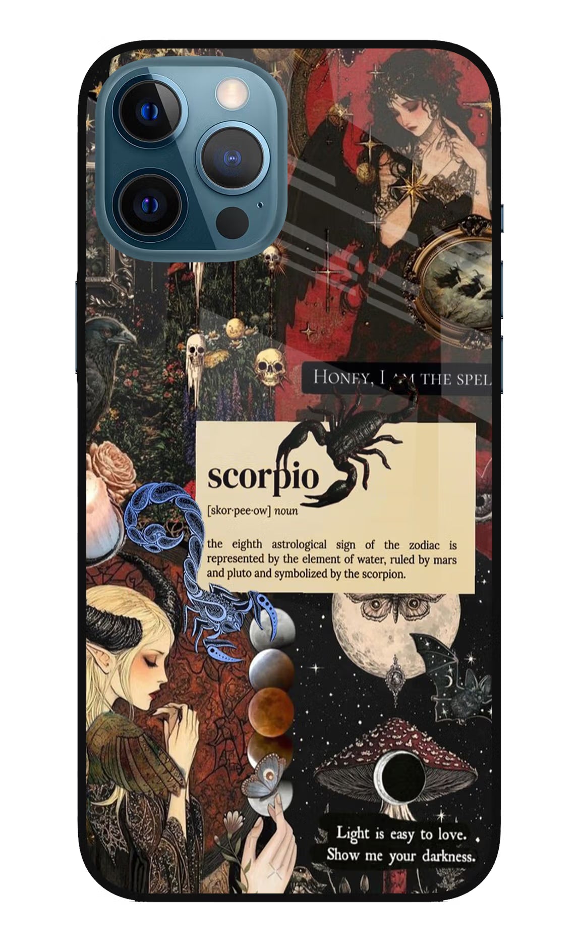 Scorpio Zodiac iPhone 12 Pro Max Glass Case Back Cover by Casekaro