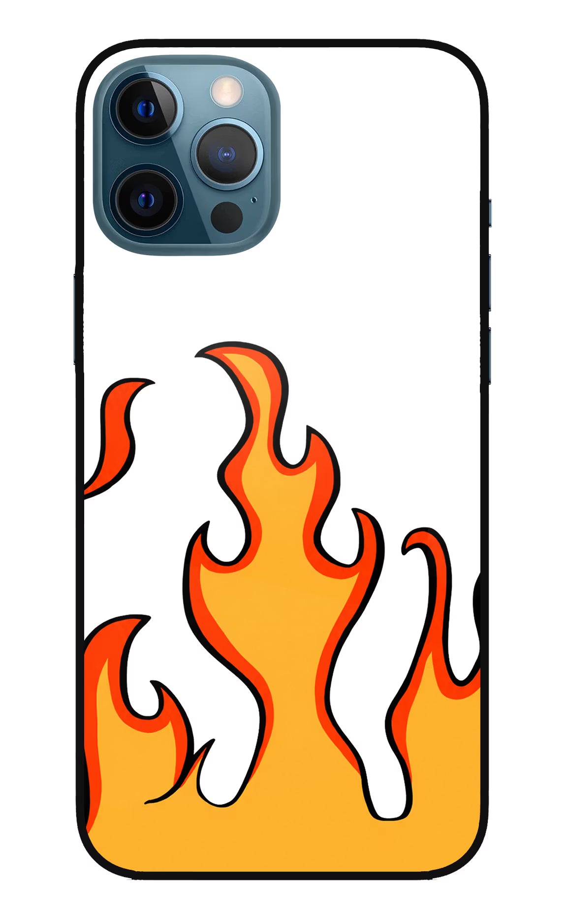 Fired Up – White iPhone 12 Pro Max Glass Case Back Cover by Casekaro