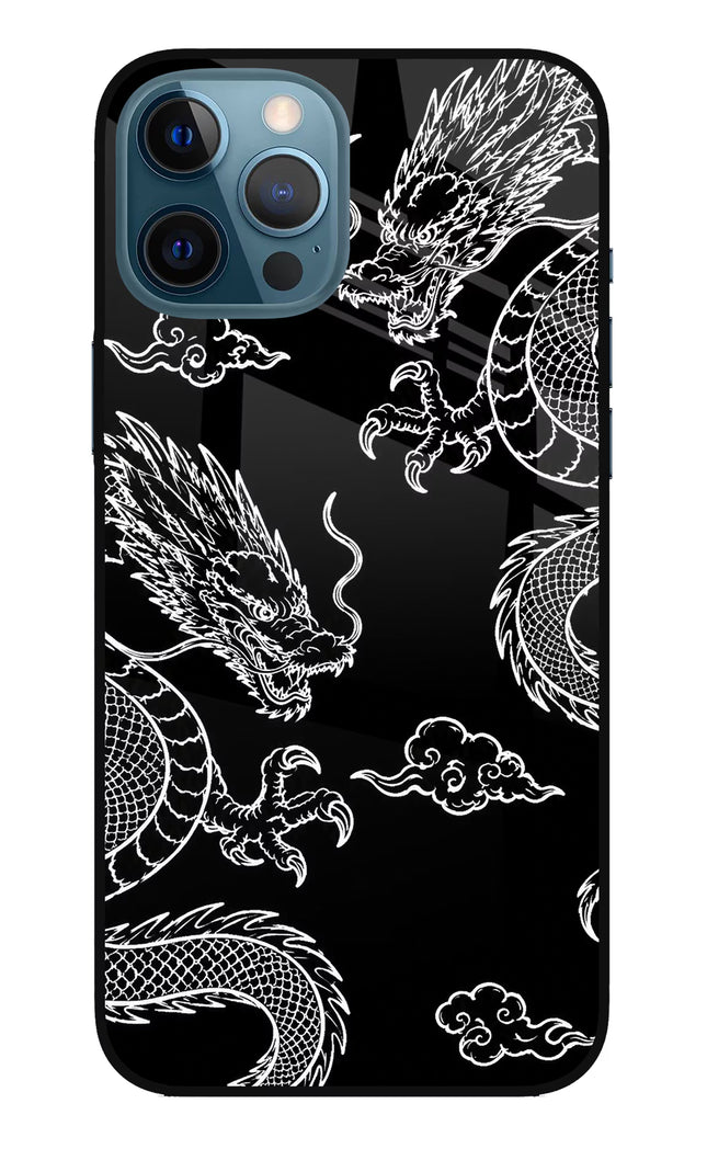 Twin Dragons iPhone 12 Pro Max Glass Case