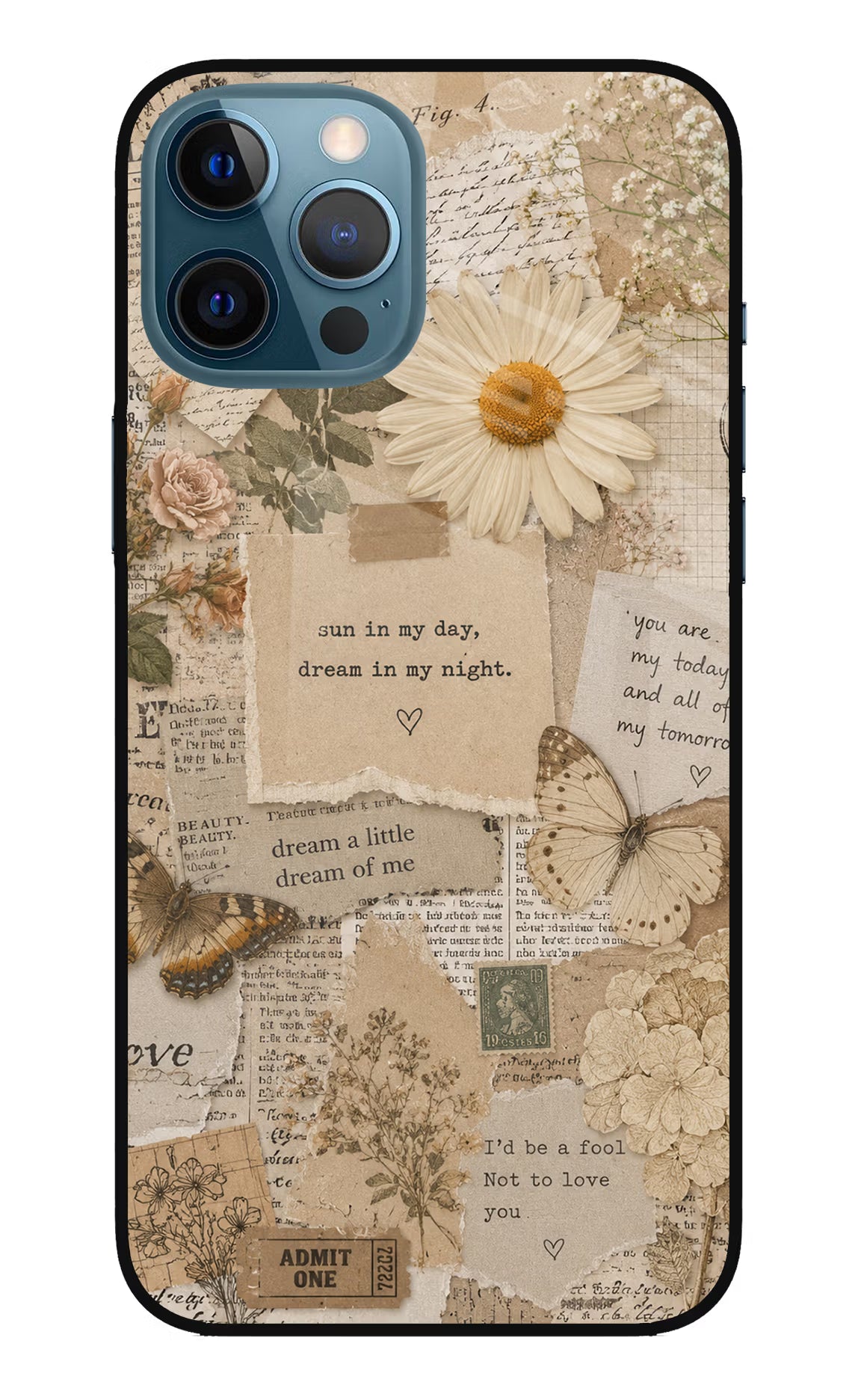 Vintage case iPhone 12 Pro Max Glass Case Back Cover by Casekaro