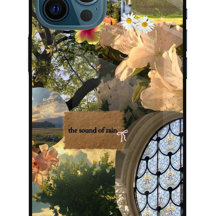 Rain iPhone 12 Pro Max Glass Case Back Cover by Casekaro