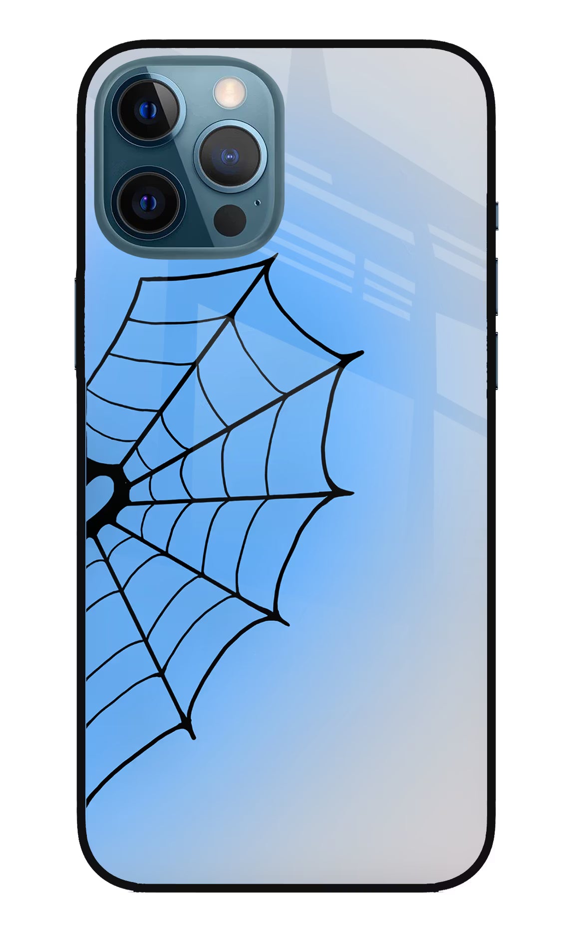 Blue Web iPhone 12 Pro Max Glass Case
