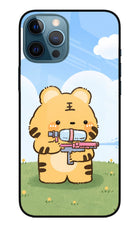 Tiger Treat iPhone 12 Pro Max Glass Case Back Cover by Casekaro