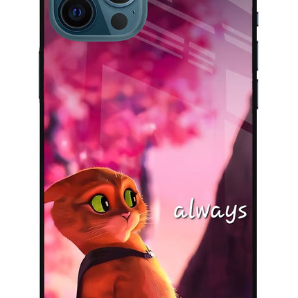 Always Cat iPhone 12 Pro Max Glass Case