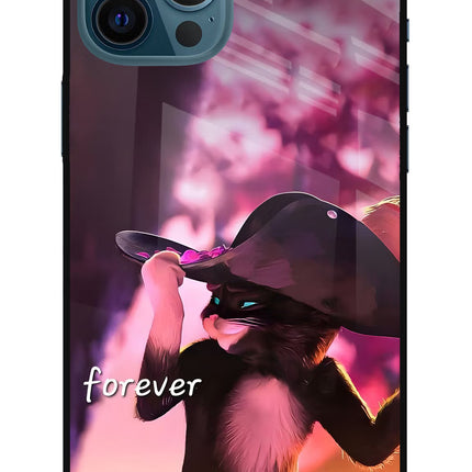 Forever Cat iPhone 12 Pro Max Glass Case
