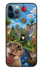 Minecraft Cat Chaos iPhone 12 Pro Max Glass Case