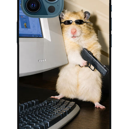 Hacker Hamster iPhone 12 Pro Max Glass Case