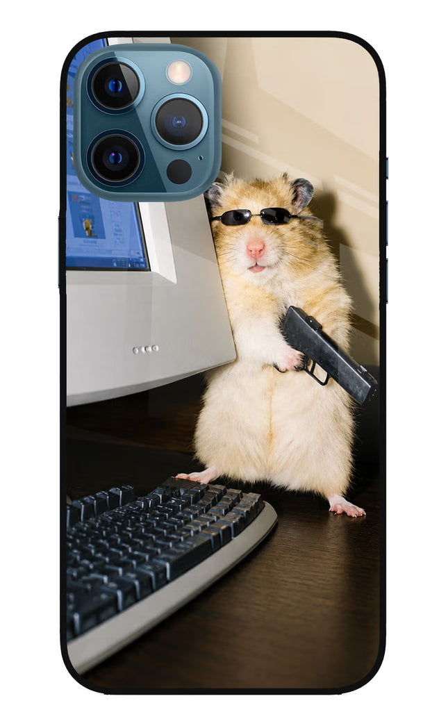 Hacker Hamster iPhone 12 Pro Max Glass Case