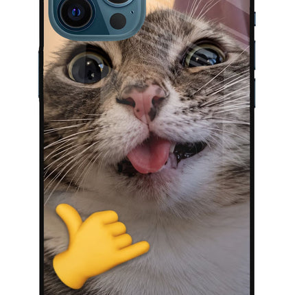 Silly Cat Call iPhone 12 Pro Max Glass Case