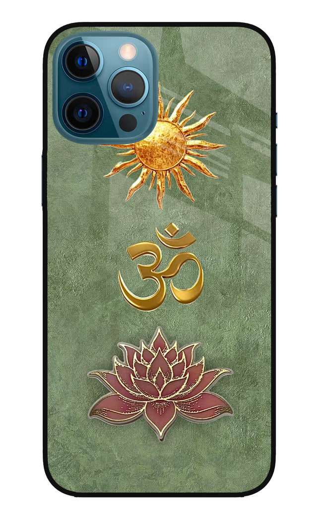 Om & Lotus iPhone 12 Pro Max Glass Case