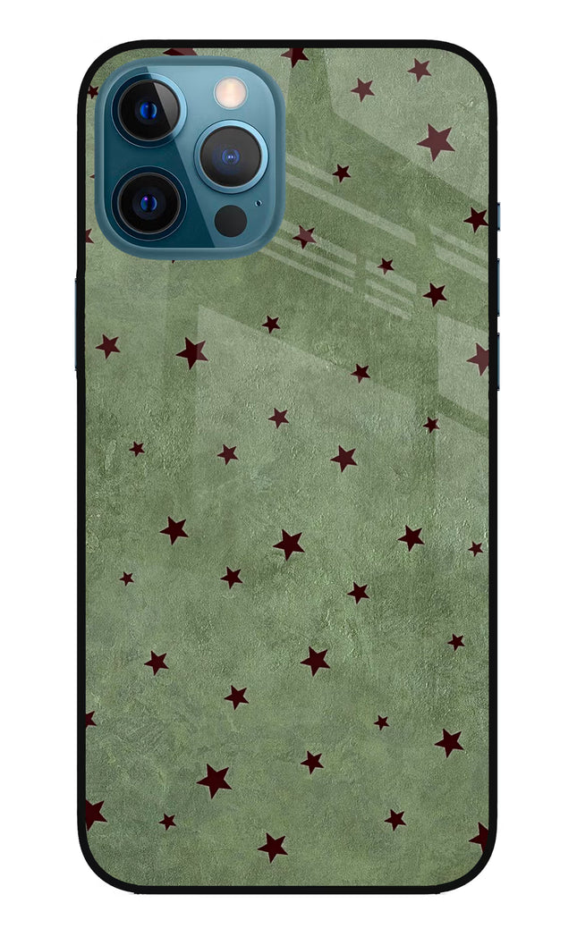 Green Stars iPhone 12 Pro Max Glass Case