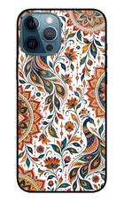 White Mayura iPhone 12 Pro Max Glass Case