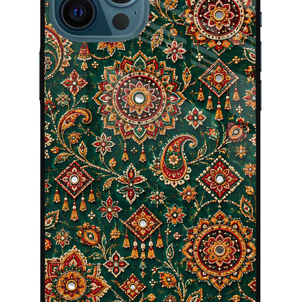 Green Pataka iPhone 12 Pro Max Glass Case