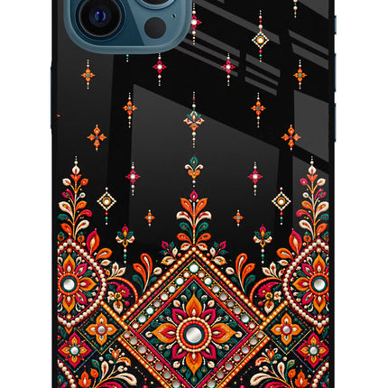 Noir Mehfil iPhone 12 Pro Max Glass Case