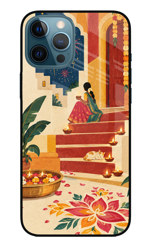 Diwali Rangoli iPhone 12 Pro Max Glass Case