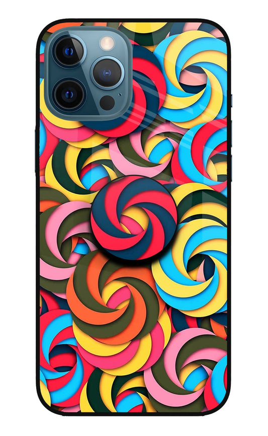 Spiral Pattern iPhone 12 Pro Max Glass Case