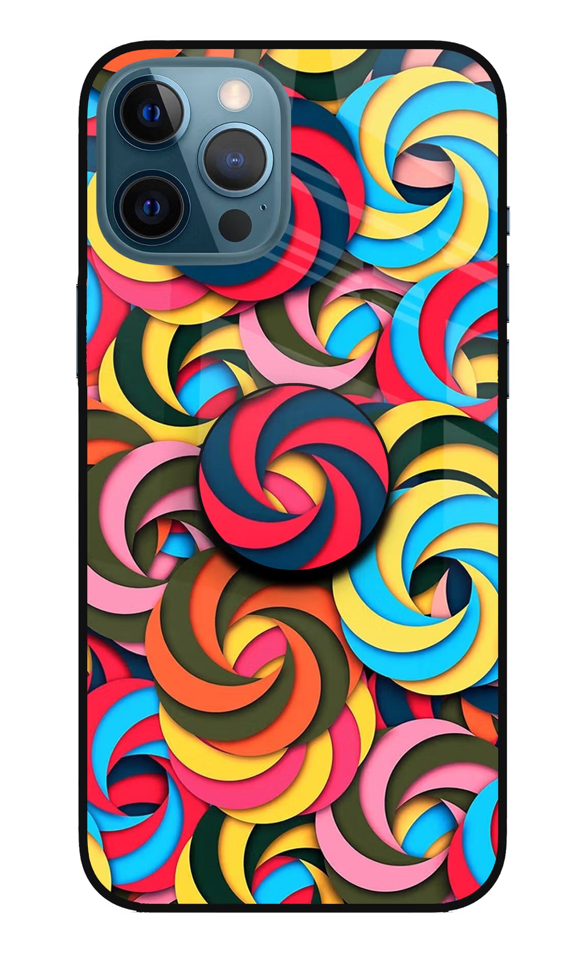 Spiral Pattern iPhone 12 Pro Max Pop Case by Casekaro