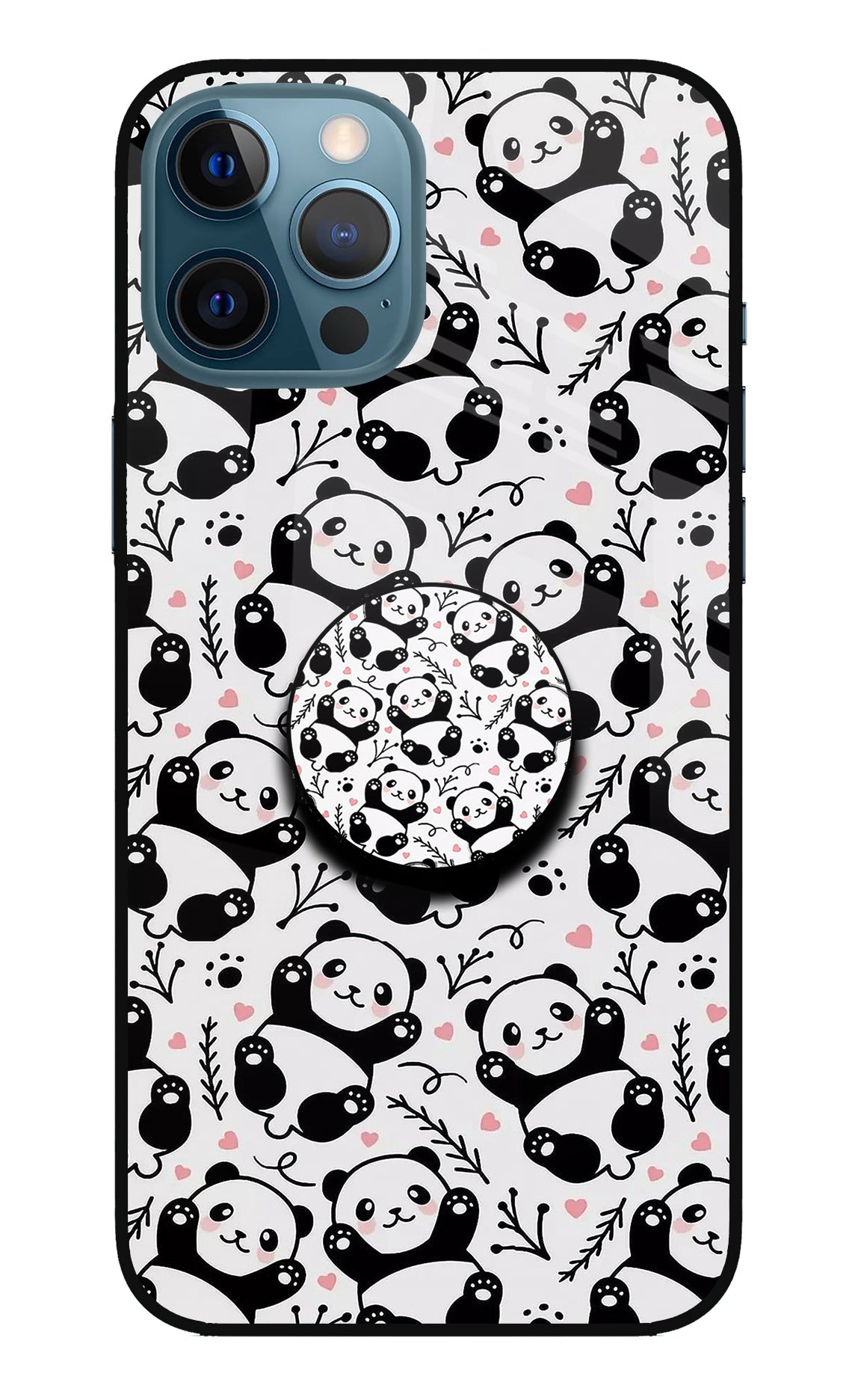 Cute Panda iPhone 12 Pro Max Glass Case