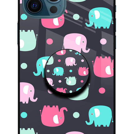 Baby Elephants iPhone 12 Pro Max Glass Case