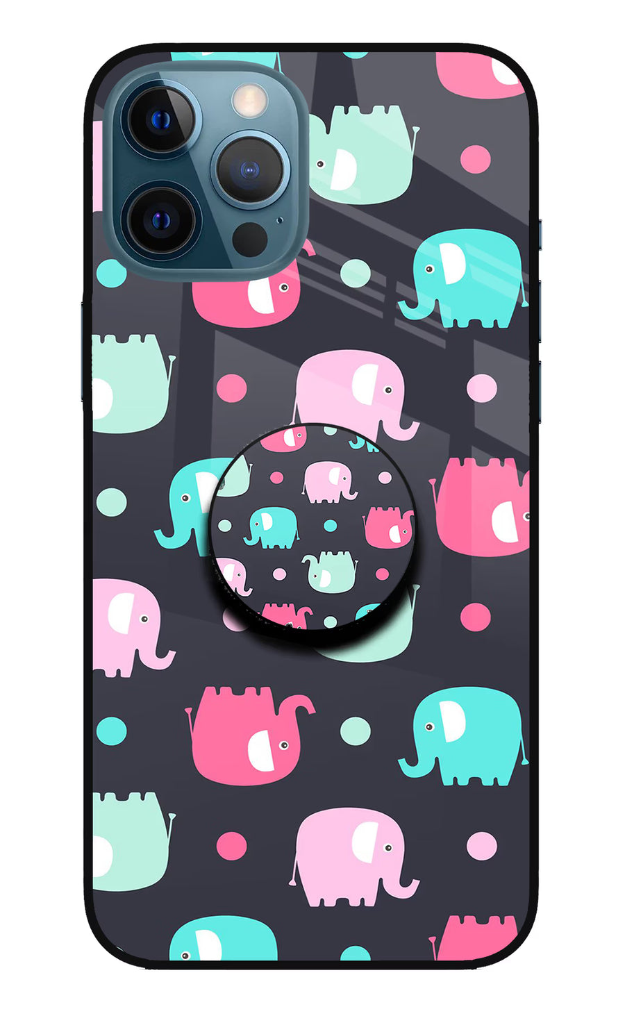 Baby Elephants iPhone 12 Pro Max Pop Case, Metal case