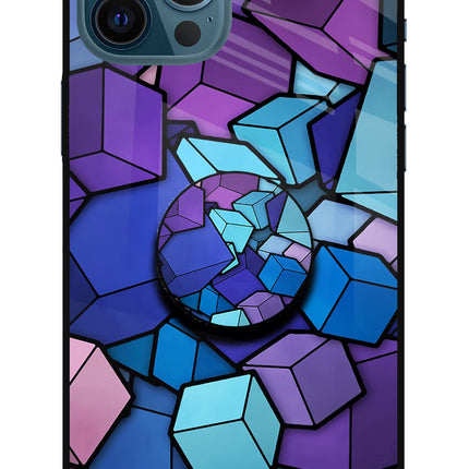 Cubic Abstract iPhone 12 Pro Max Glass Case