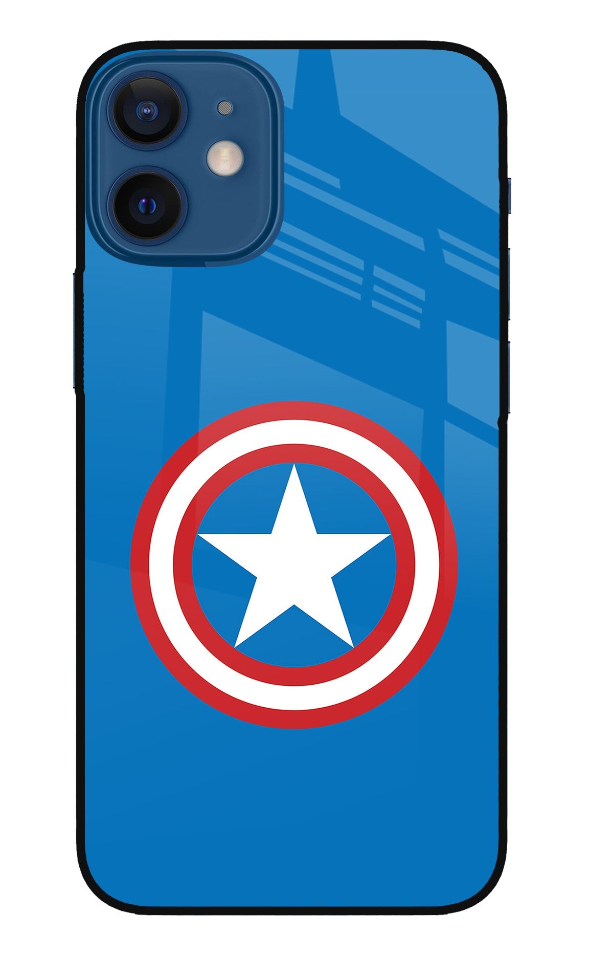 Captain America Logo iPhone 12 Mini Glass Case