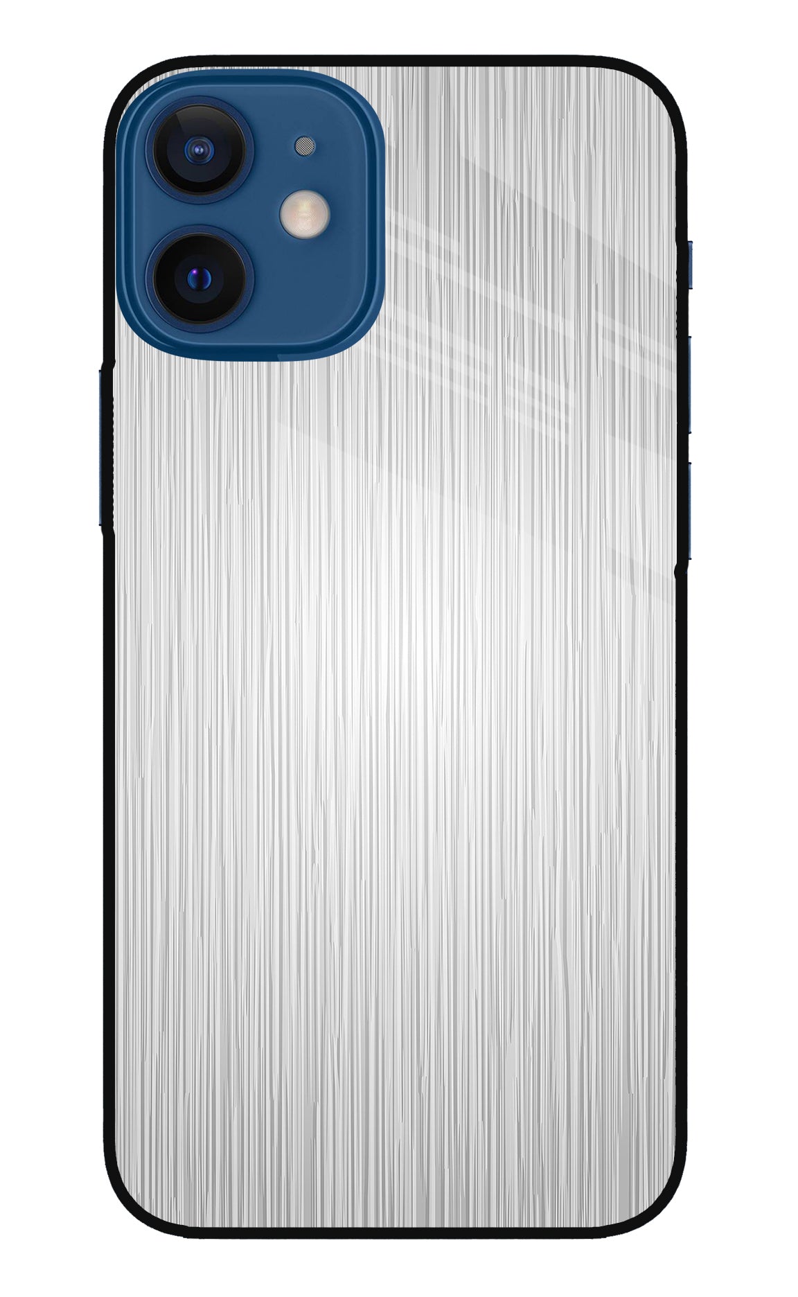 Wooden Grey Texture iPhone 12 Mini Glass Case