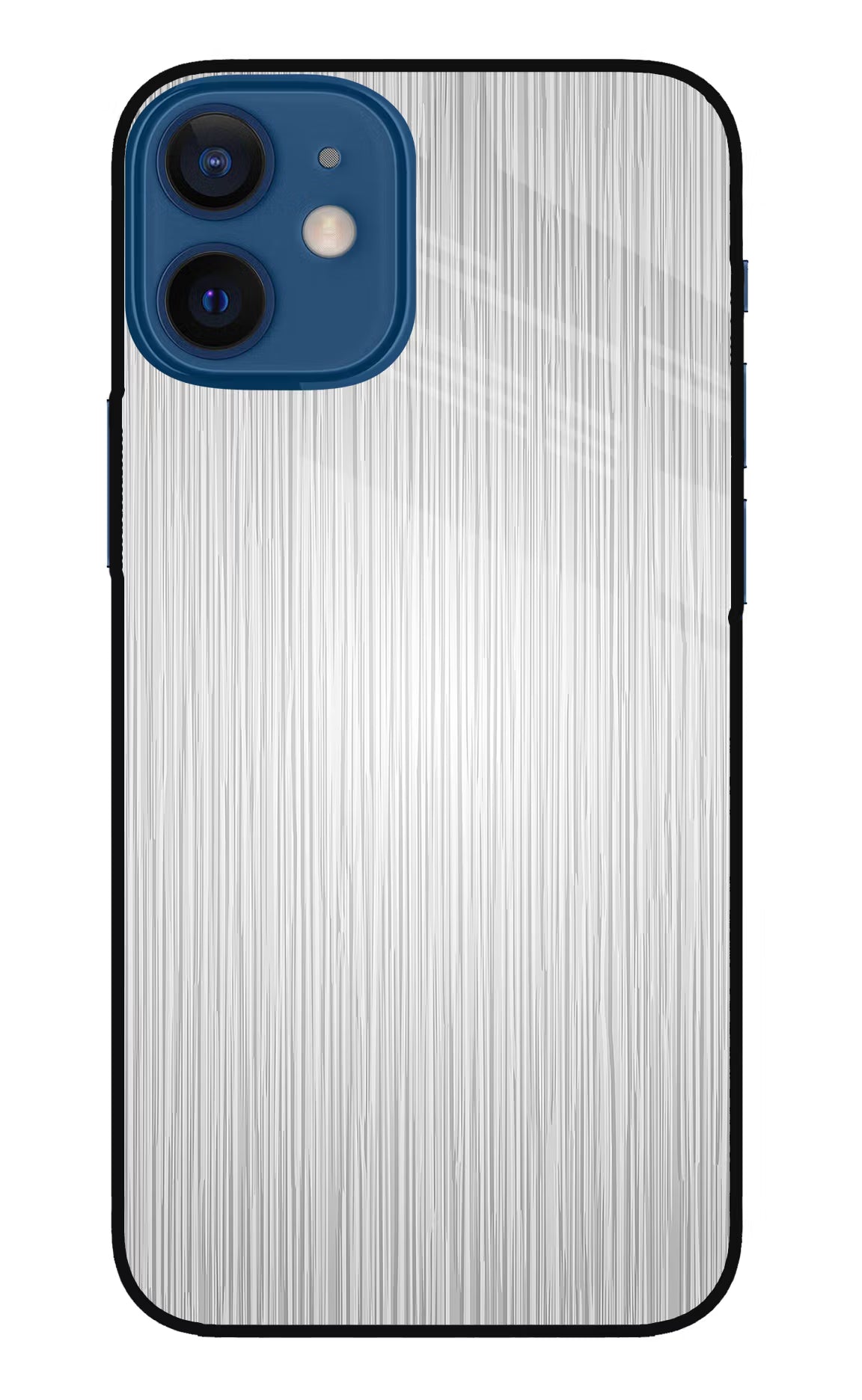Wooden Grey Texture iPhone 12 Mini Glass Case Back Cover by Casekaro