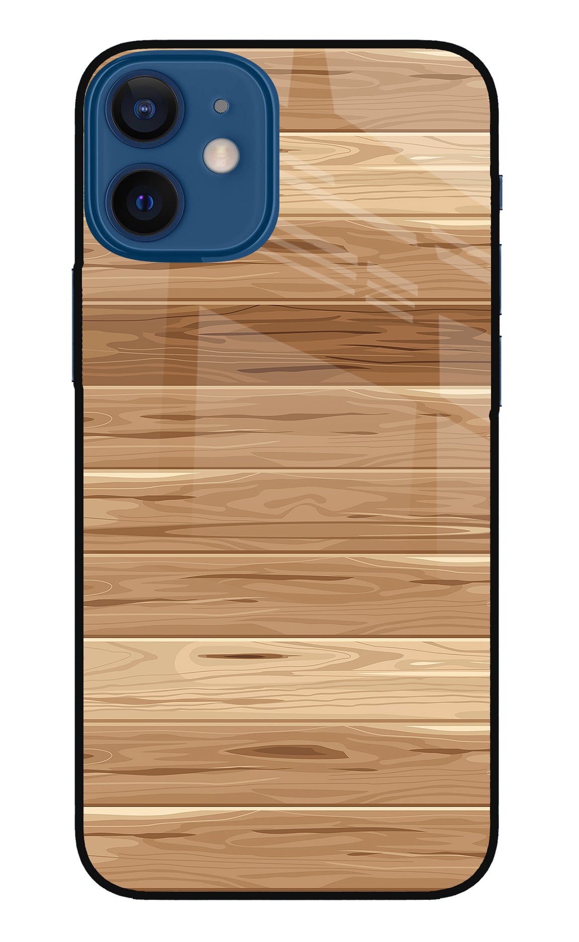 Wooden Vector iPhone 12 Mini Glass Case