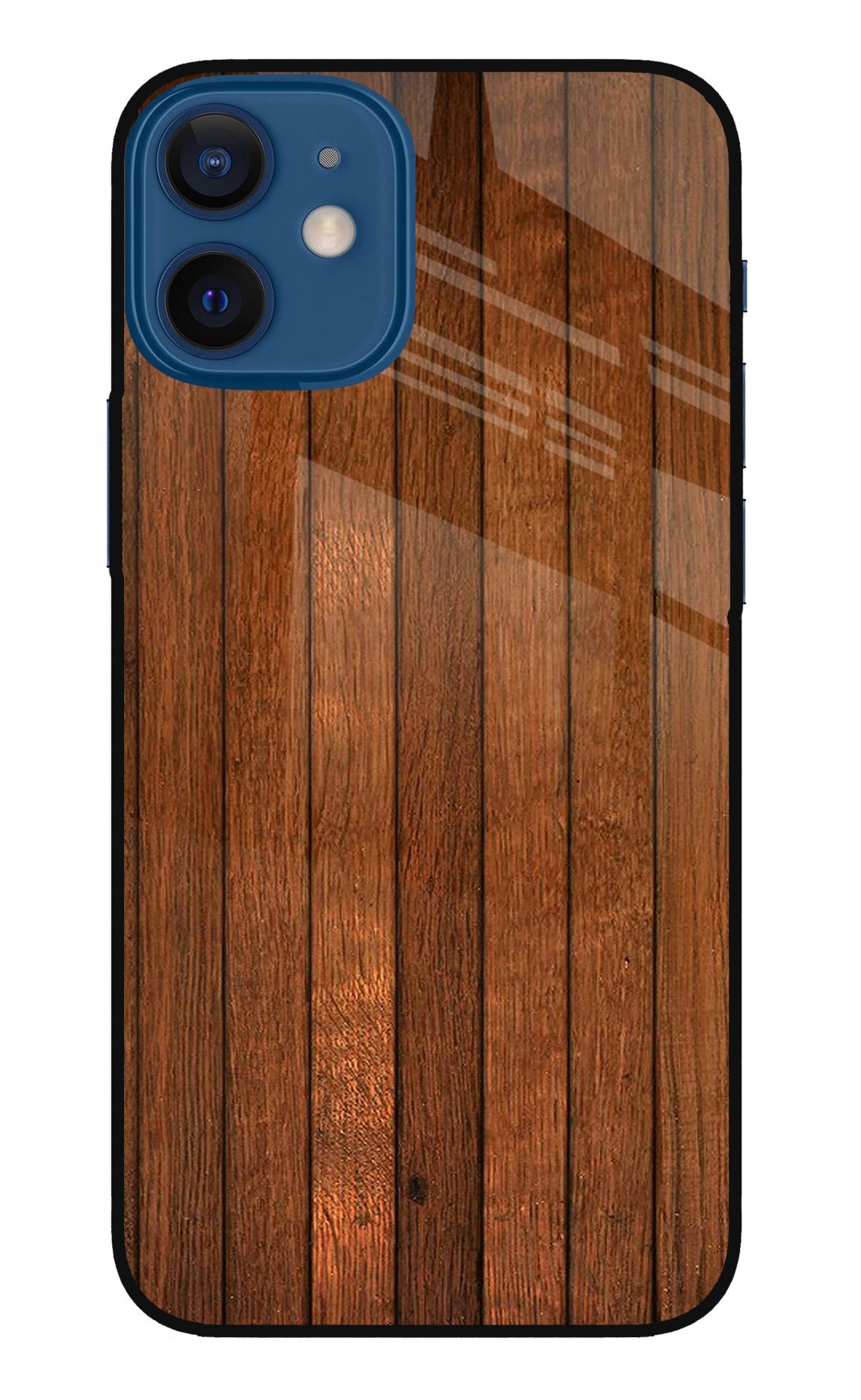 Wooden Artwork Bands iPhone 12 Mini Glass Case