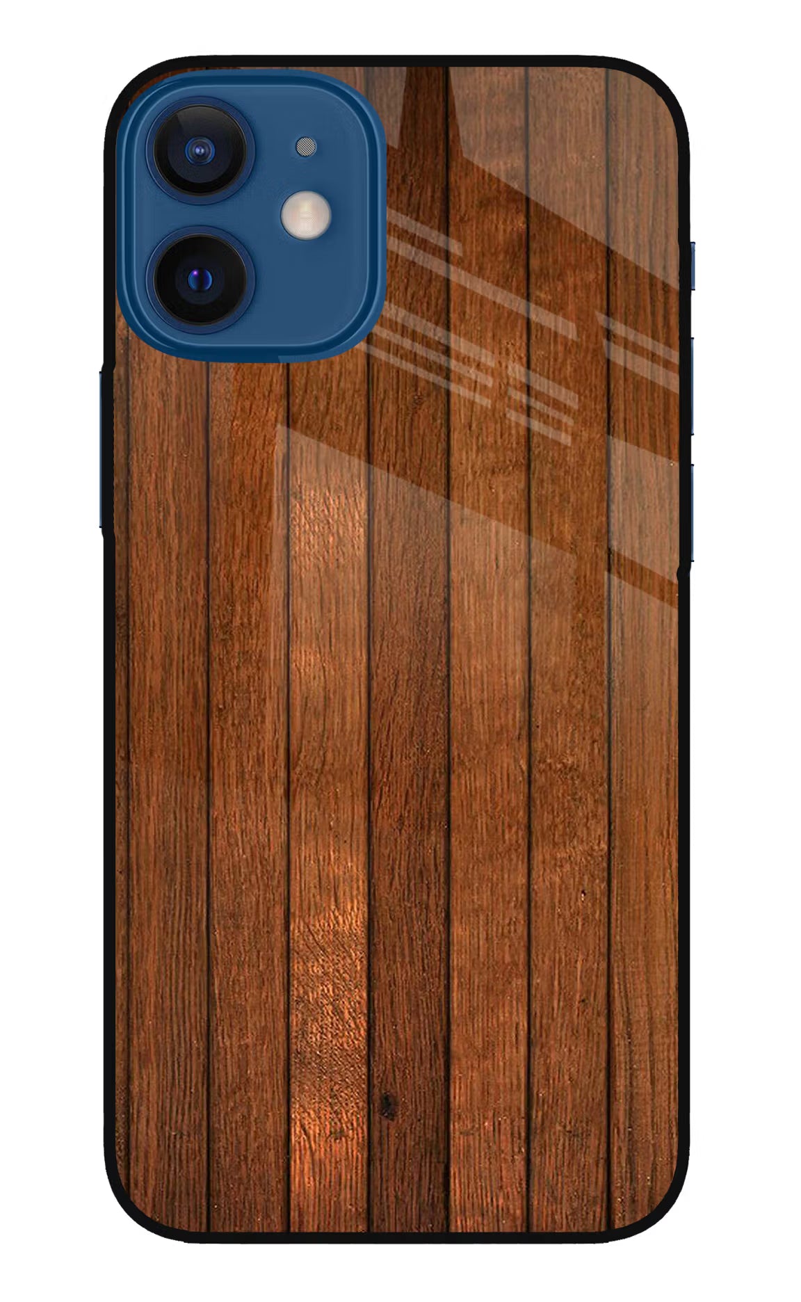 Wooden Artwork Bands iPhone 12 Mini Glass Case Back Cover by Casekaro